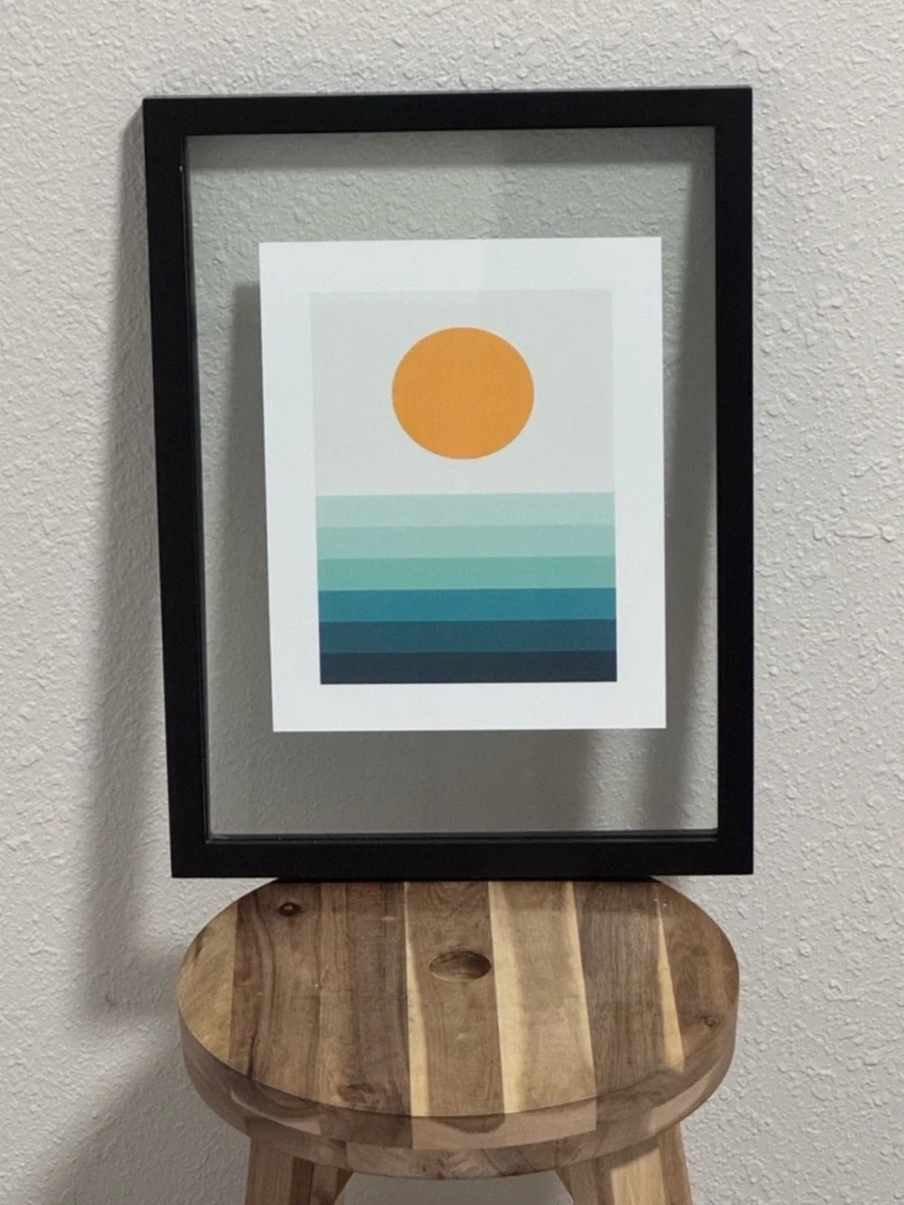 MCM Custom Sunset Giclee Print 8x10 & Project 62 Black 11x14 Wood Floating Frame